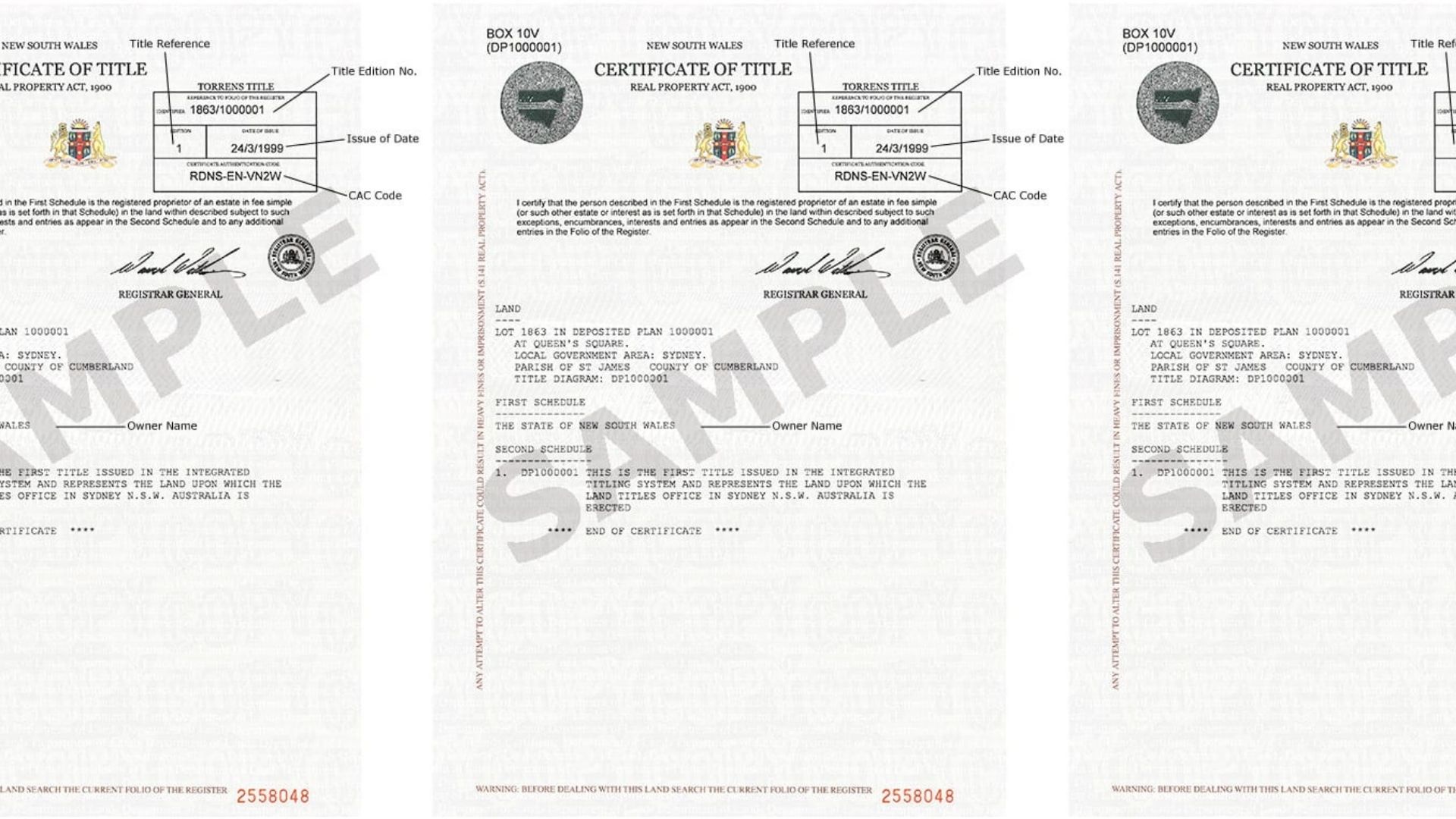 Certificate of Land Title no longer required