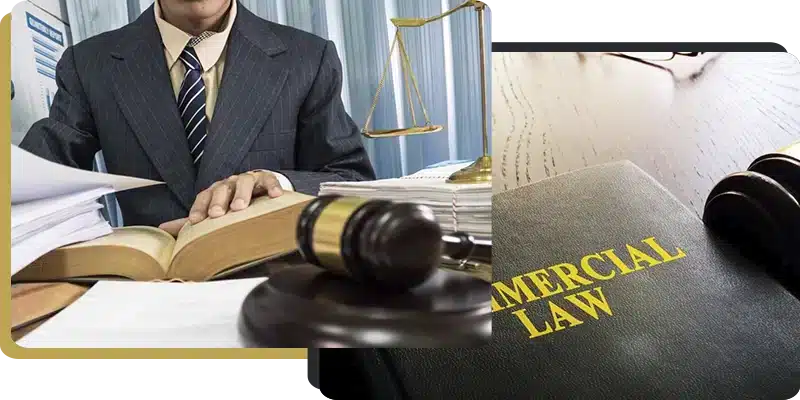 Clients signing a commercial contract during a meeting with Jameson Law's legal consultation