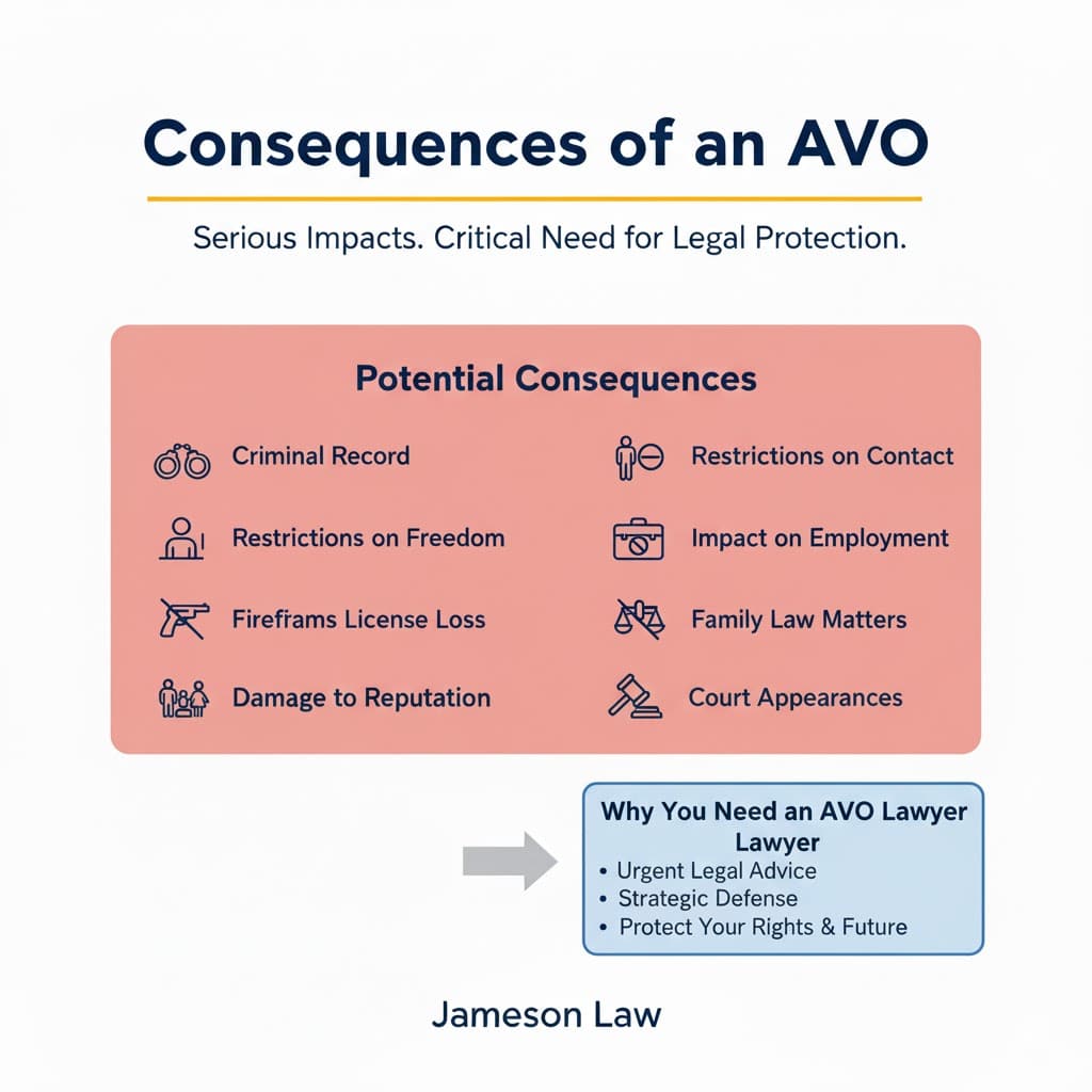 Consequences of an AVO & Why You Need a Lawyer - Jameson law - best AVO lawyer