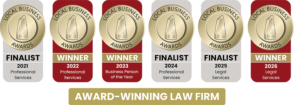 Jameson Law Local Business Awards: finalist 2021, 2024 and 2025; winner 2022, 2023 and 2026