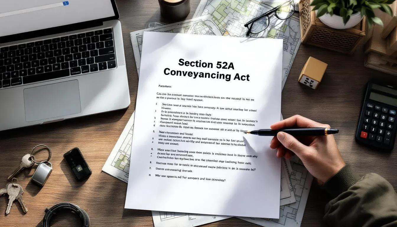 How to Navigate Section 52a Conveyancing Act Requirements