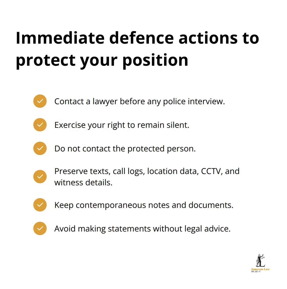 Checklist of first steps after an AVO breach arrest - AVO breach NSW