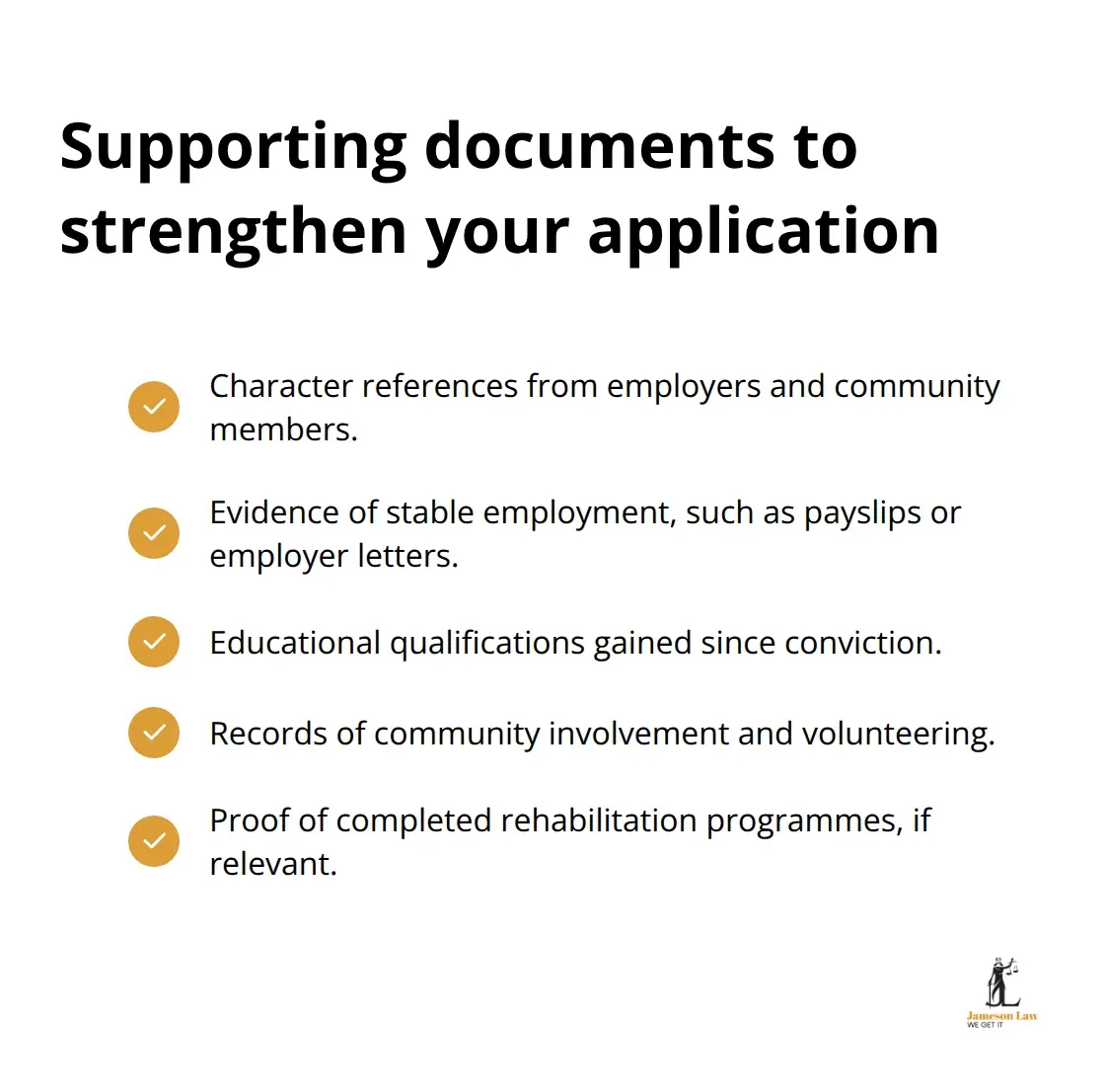 infographic Criminal record removal 3 1793250553 Checklist of documents that help demonstrate rehabilitation and eligibility for expungement in NSW. - Criminal record removal