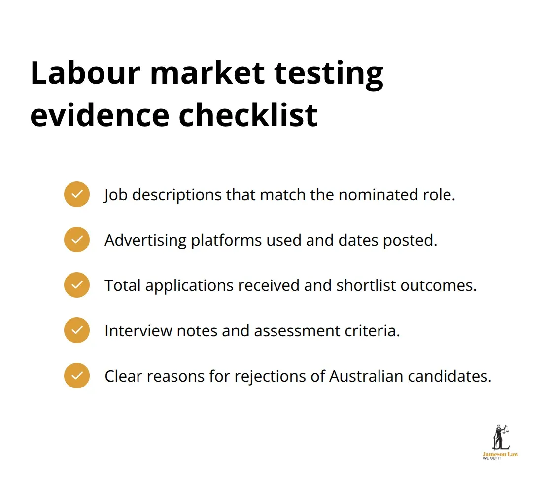 Checklist of records to document genuine labour market testing in NSW employer sponsorship - Employer sponsorship visa NSW