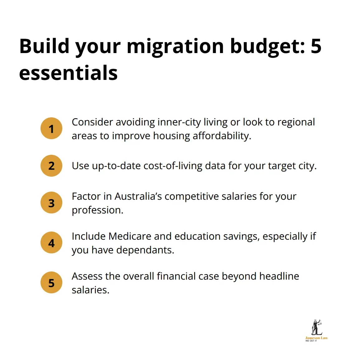 Five essential steps to build a realistic migration budget for Australia - Migration to Australia benefits