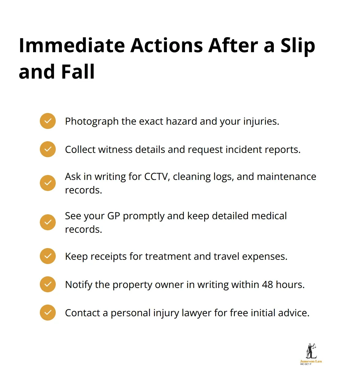 infographic Slip fall NSW claim 3 1783487407 Checklist of steps to take after a slip and fall in NSW - Slip fall NSW claim