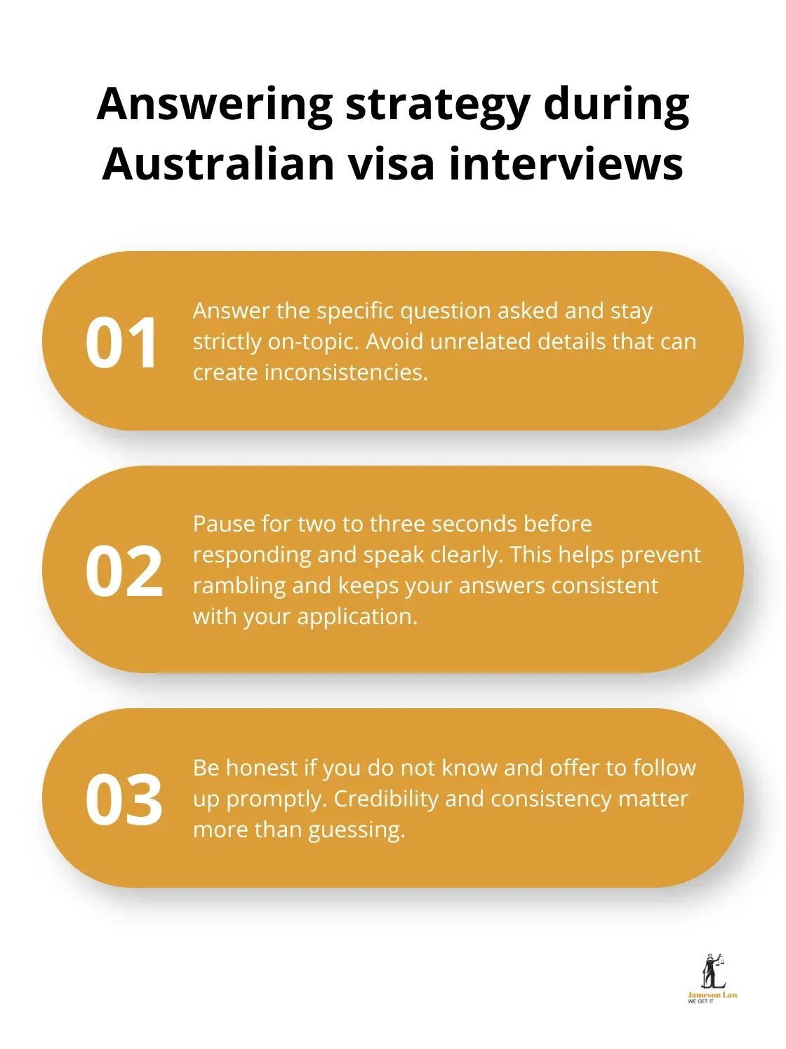 Three key tactics to answer Australian visa interview questions effectively