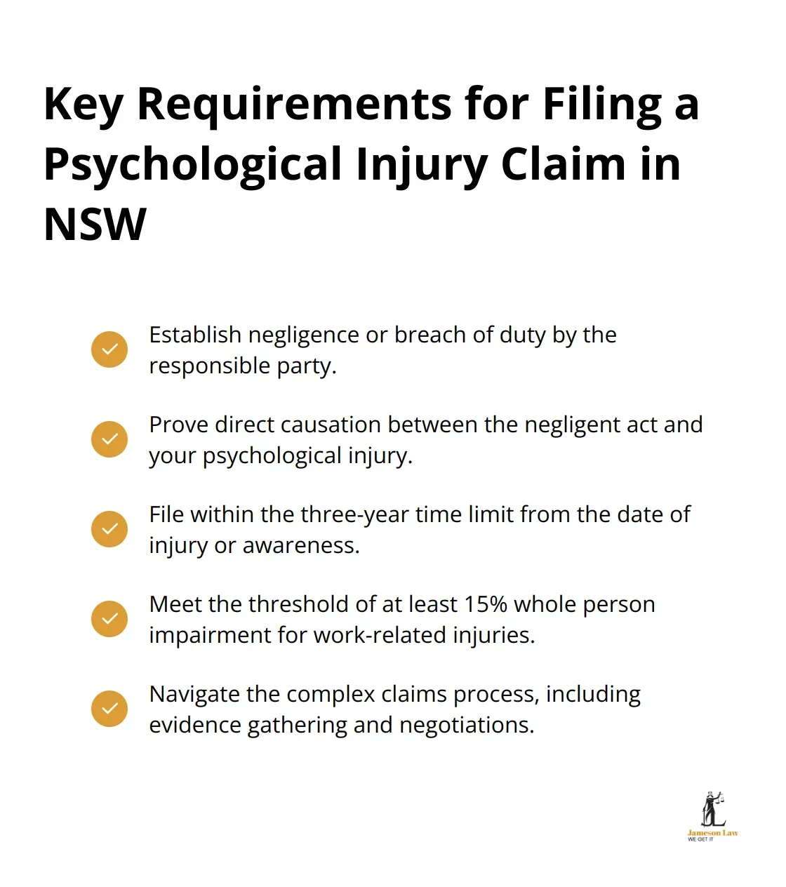 infographic common law claims psychological injury nsw 2 1756091408 Checklist of key requirements for filing a psychological injury claim in NSW