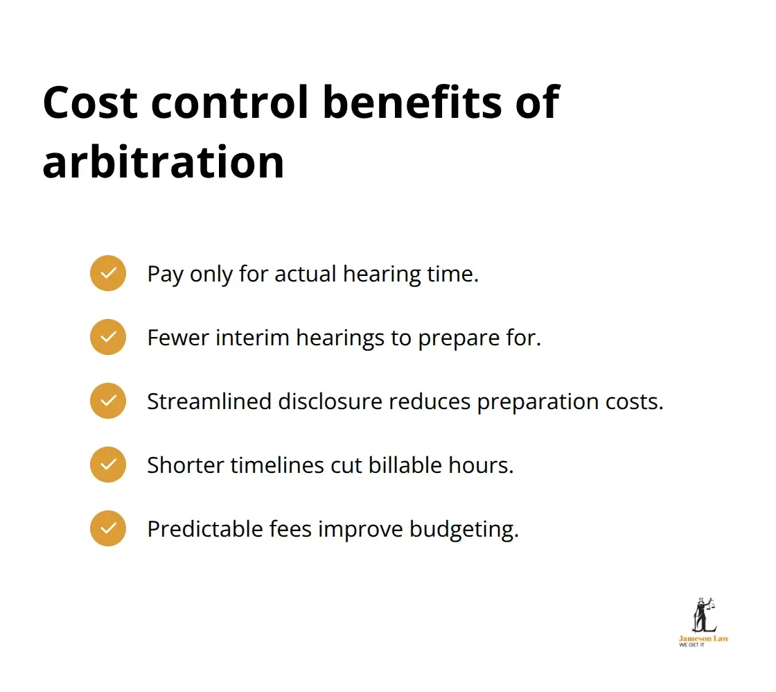 Checklist of ways arbitration reduces legal costs in Australia - family law arbitration