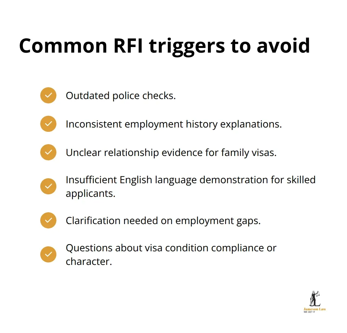 Typical reasons the Department requests further information