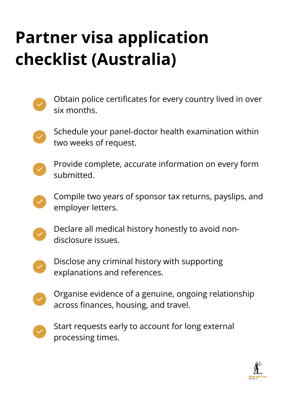 infographic partner visa eligibility Australia 3 1790140359 Compact checklist of key steps to prepare a strong Australian partner visa application - partner visa eligibility Australia