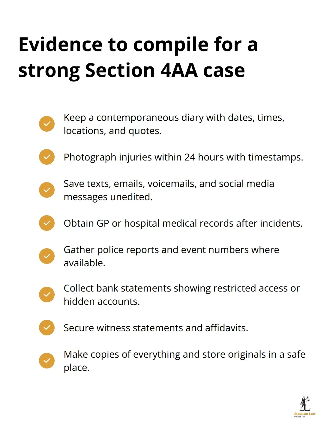 infographic section 4aa of the family law act 1975 3 1763089792 Checklist of documents and records to collect for court - section 4aa of the family law act 1975