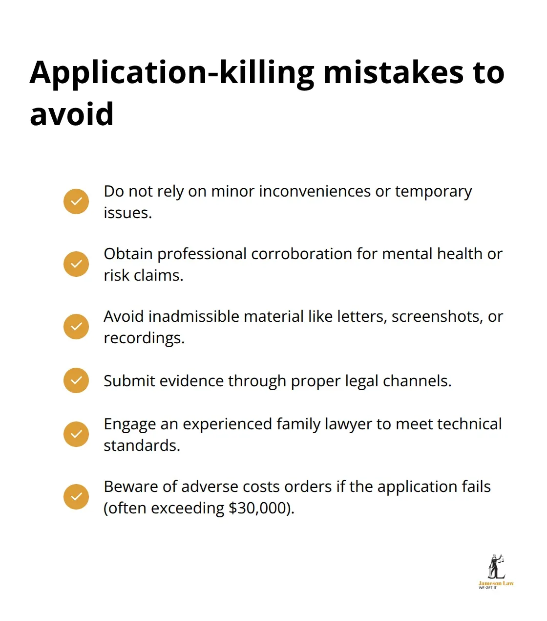infographic section 65daaa family law act 3 1765854536 Checklist of common mistakes that cause Section 65DAAA applications to fail in Australia
