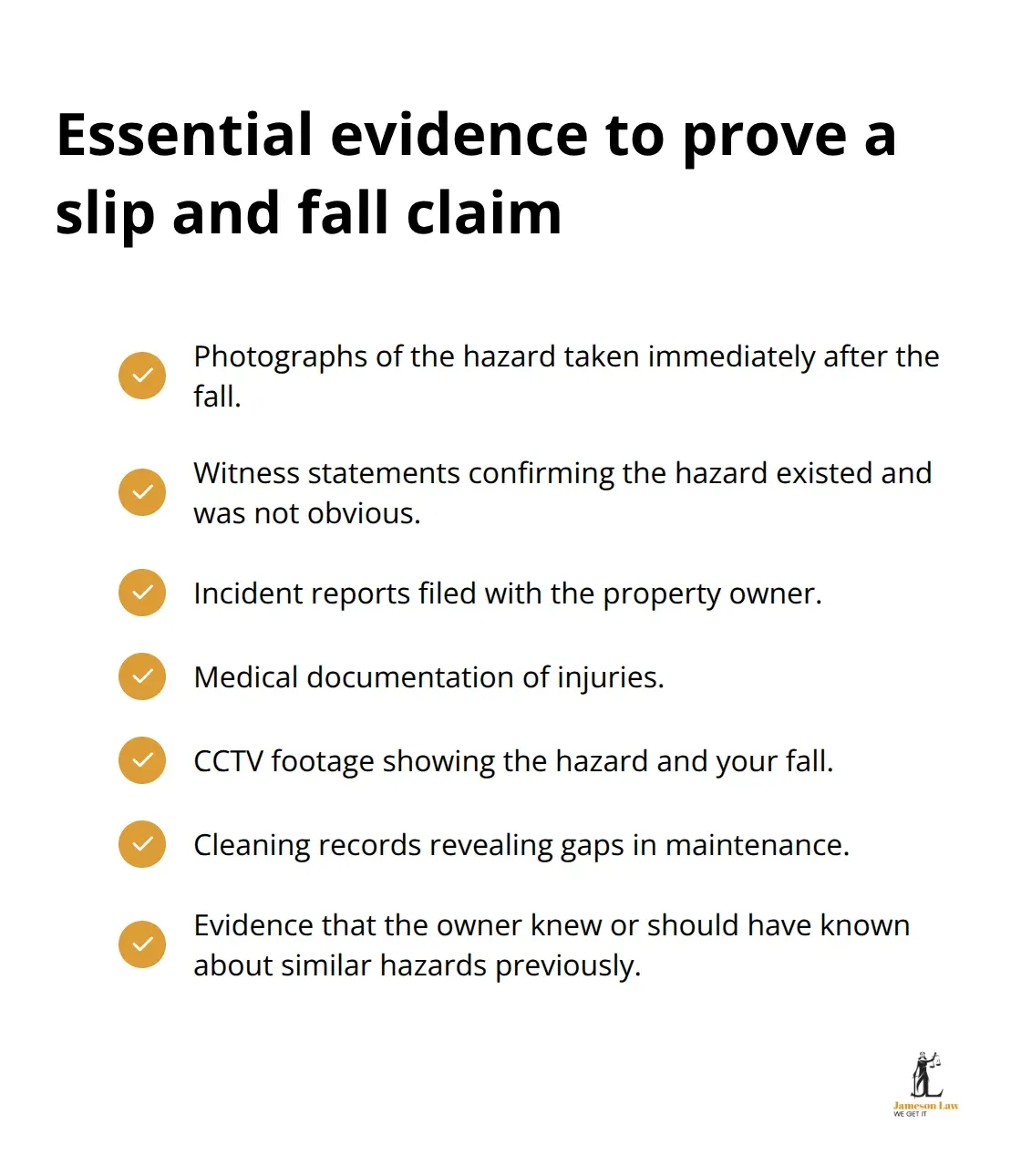 infographic slip and fall NSW 2 1781586614 Checklist of key evidence types for a strong slip and fall claim in Australia