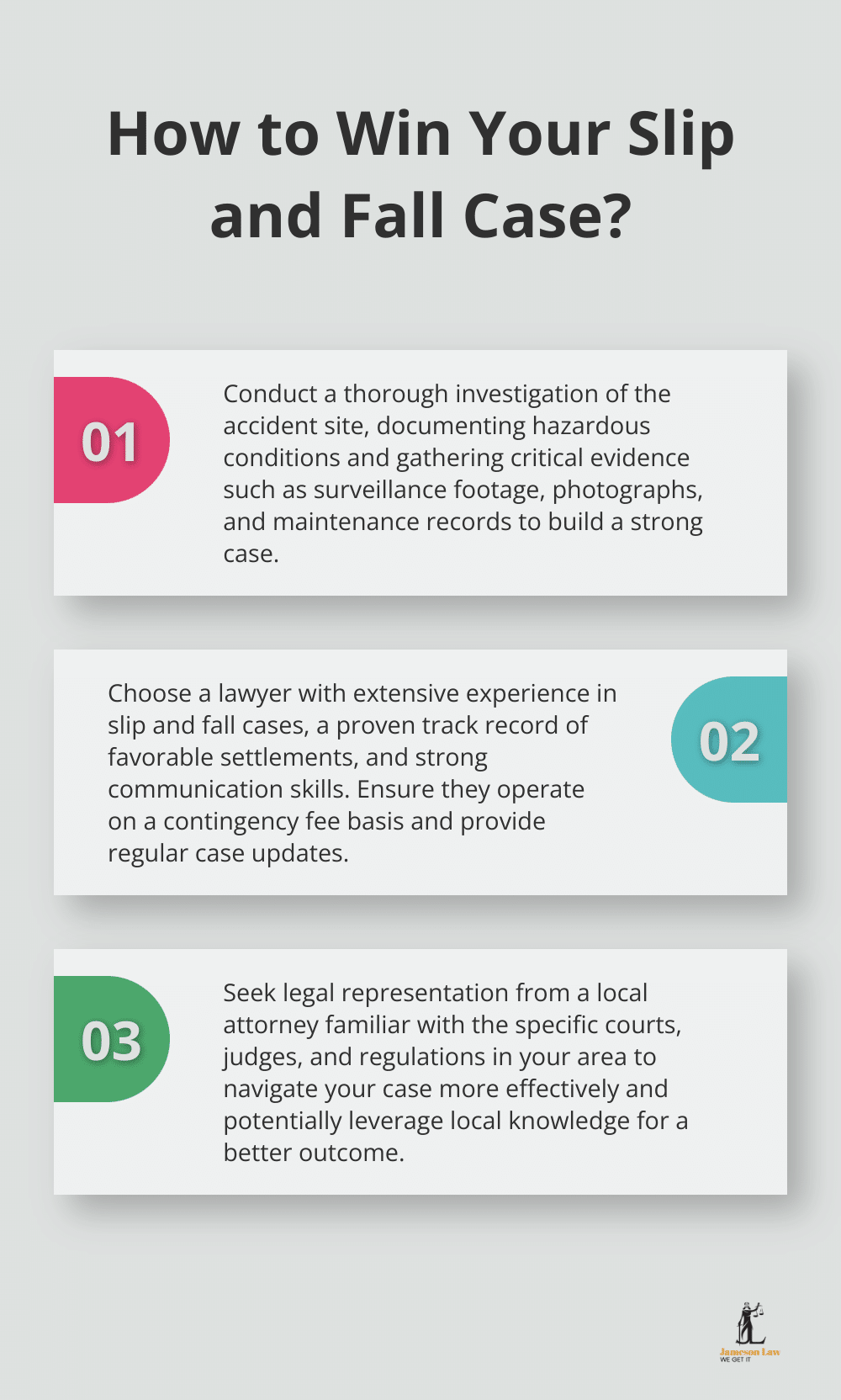 Infographic: How to Win Your Slip and Fall Case? - slip and fall lawyers personal injury