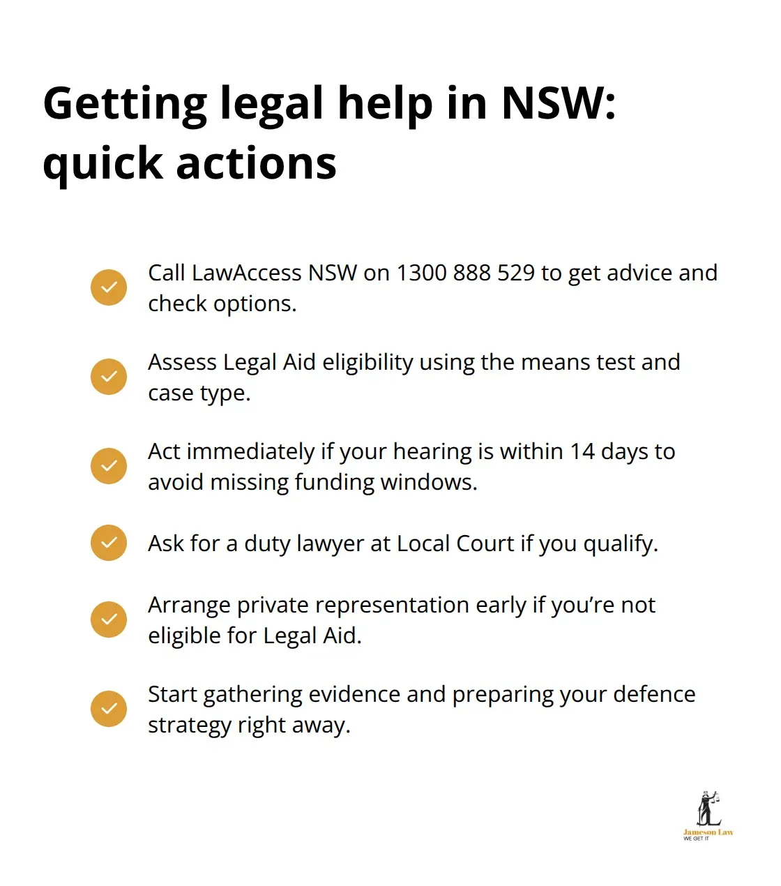 Quick actions to secure legal help for criminal charges in NSW - sydney criminal lawyer